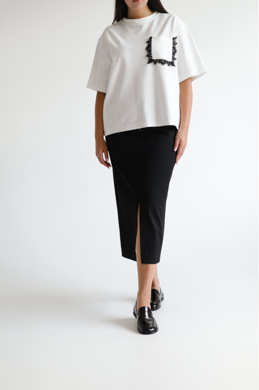 Юбка из плотного трикотажа